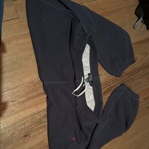 Blue Relaxed Fit Sweatpants with Elastic Cuffs